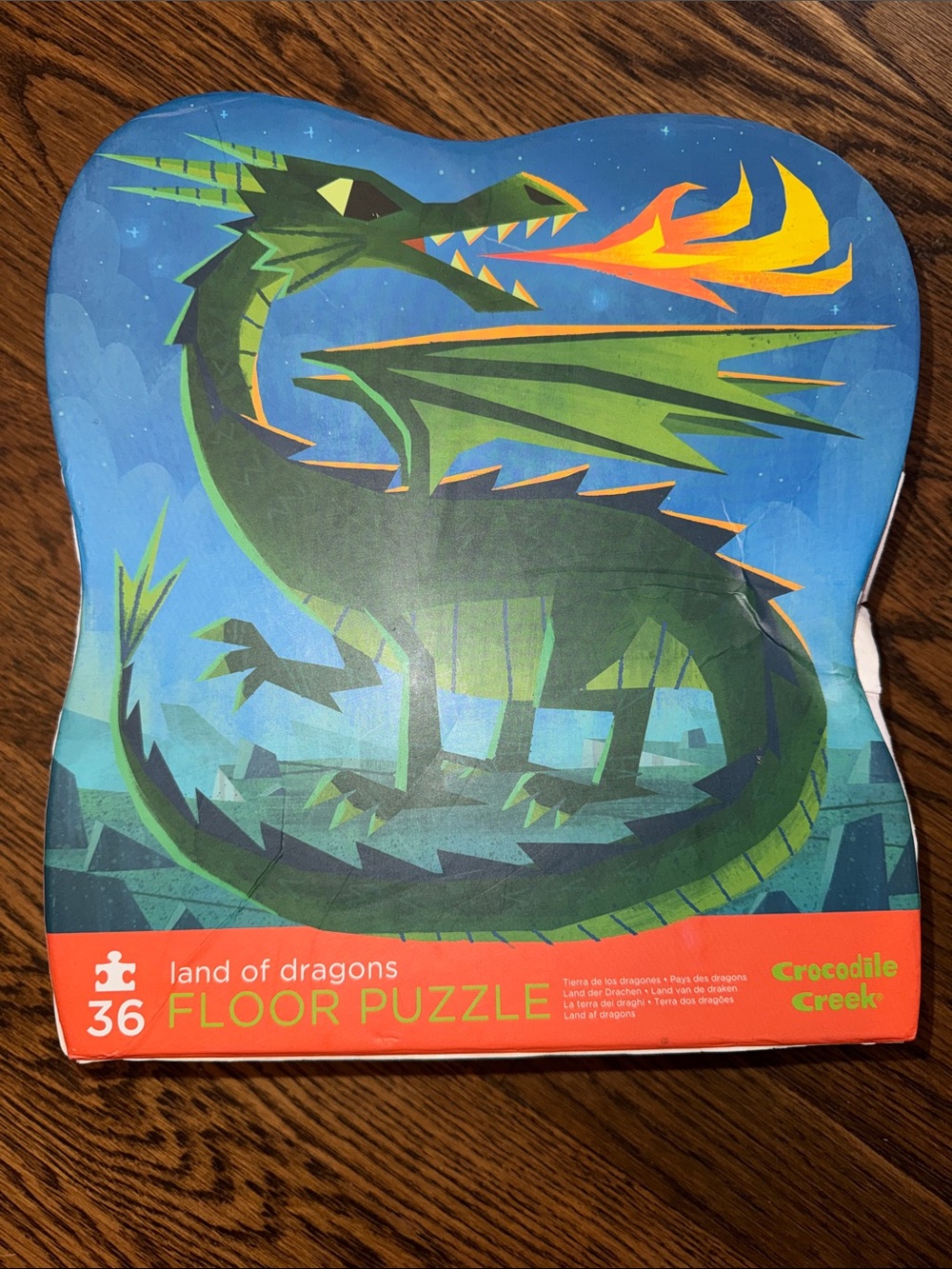 Land of Dragons Green Floor Puzzle - 36 Pieces